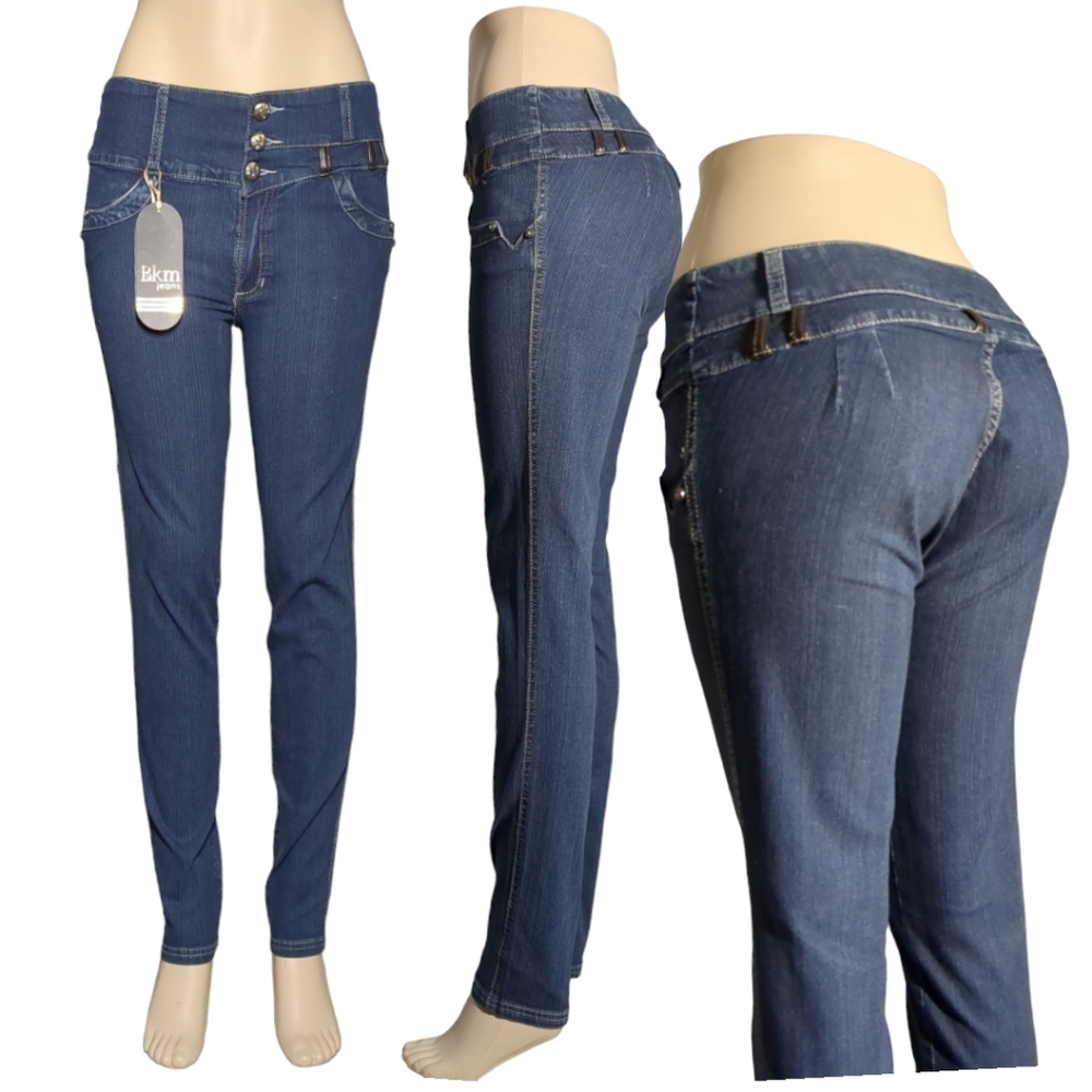 *NEW* Authentic Colombian High Rise  Push Up , Wash Dark Blue  Jeans Size 14